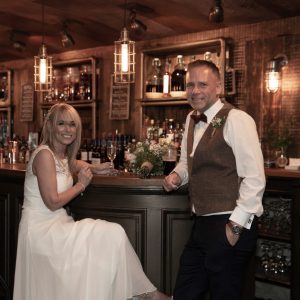 Bride and Groom at The Distllery Bar